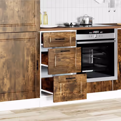 vidaXL Kitchen Base Cabinet Porto Smoked Oak Engineered Wood sink base cabinet - Additional view 2