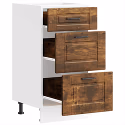 vidaXL Kitchen Base Cabinet Porto Smoked Oak Engineered Wood sink base cabinet - Additional view 4