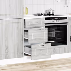 vidaXL Kitchen Base Cabinet Porto Grey Sonoma Engineered Wood - Additional view 2