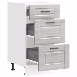 vidaXL Kitchen Base Cabinet Porto Grey Sonoma Engineered Wood - Additional view 4
