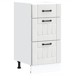 vidaXL Oven Cabinets Kitchen Cabinet Oven Unit 2 pcs Kalmar Engineered Wood - white, 1 pcs