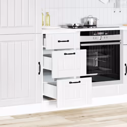 vidaXL Oven Cabinets Kitchen Cabinet Oven Unit 2 pcs Kalmar Engineered Wood - white, 1 pcs