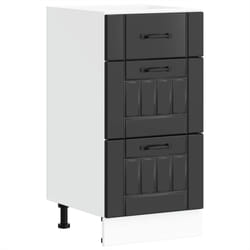 vidaXL Kitchen Base Cabinet Lucca Black Engineered Wood sink base cabinet