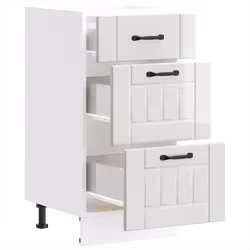 vidaXL Oven Cabinets Kitchen Cabinet Oven Unit 2 pcs Kalmar Engineered Wood - high gloss white, 40 x 46 x 81.5 cm - Additional view 4