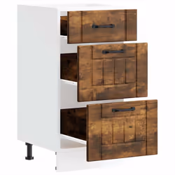 vidaXL Oven Cabinets Kitchen Cabinet Oven Unit 2 pcs Kalmar Engineered Wood - smoked oak, 40 x 46 x 81.5 cm - Additional view 4