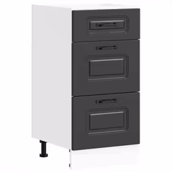 vidaXL Kitchen Base Cabinet Kalmar Black Engineered Wood sink base cabinet