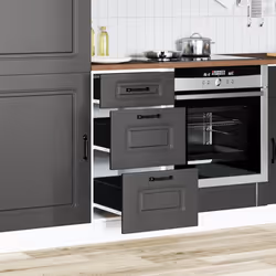 vidaXL Kitchen Base Cabinet Kalmar Black Engineered Wood sink base cabinet