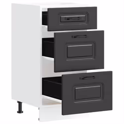 vidaXL Kitchen Base Cabinet Kalmar Black Engineered Wood sink base cabinet - Additional view 4