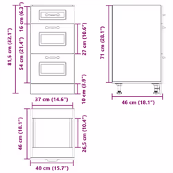 VidaXL 854242 kitchen/dining storage cabinet