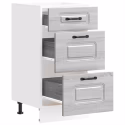 vidaXL Kitchen Base Cabinet Kalmar Grey Sonoma Engineered Wood - Additional view 4