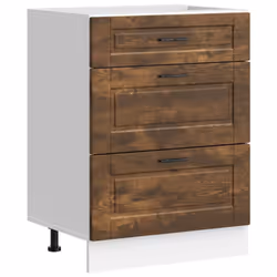 vidaXL Kitchen Base Cabinet Porto Smoked Oak Engineered Wood sink base cabinet
