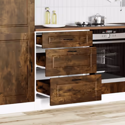 vidaXL Kitchen Base Cabinet Porto Smoked Oak Engineered Wood sink base cabinet