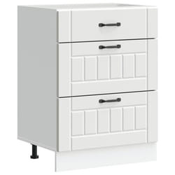 vidaXL Kitchen Base Cabinet Lucca White Engineered Wood sink base cabinet