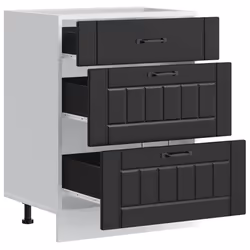 vidaXL Kitchen Base Cabinet Lucca Black Engineered Wood sink base cabinet - Additional view 4