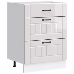 vidaXL Kitchen Base Cabinet Lucca High Gloss White Engineered Wood
