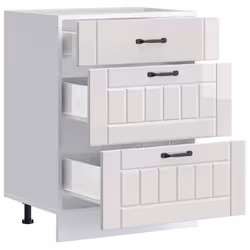 vidaXL Kitchen Base Cabinet Lucca High Gloss White Engineered Wood - Additional view 4