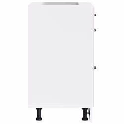 vidaXL Kitchen Base Cabinet Lucca High Gloss White Engineered Wood - Additional view 5