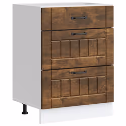 vidaXL Kitchen Base Cabinet Lucca Smoked Oak Engineered Wood sink base cabinet