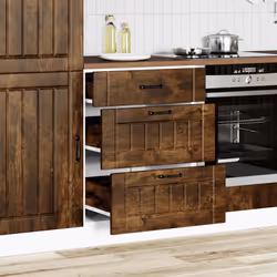 vidaXL Kitchen Base Cabinet Lucca Smoked Oak Engineered Wood sink base cabinet