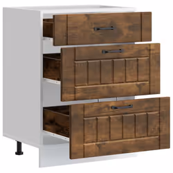 vidaXL Kitchen Base Cabinet Lucca Smoked Oak Engineered Wood sink base cabinet - Additional view 4