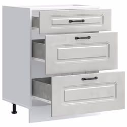 vidaXL Kitchen Base Cabinet Kalmar Concrete Grey Engineered Wood - Additional view 4