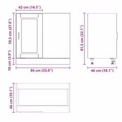 vidaXL Oven CabinetÂ Kitchen Cabinet Oven Unit Oven Base Unit Engineered Wood - kitchen base cabinet 86 cm
