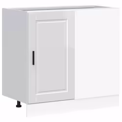 vidaXL Kitchen Base Cabinet Porto High Gloss White Engineered Wood