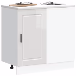 vidaXL Kitchen Base Cabinet Porto High Gloss White Engineered Wood