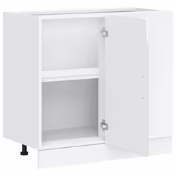 vidaXL Kitchen Base Cabinet Porto High Gloss White Engineered Wood - Additional view 4