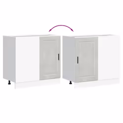 vidaXL Kitchen Base Cabinet Porto Concrete Grey Engineered Wood - Additional view 7