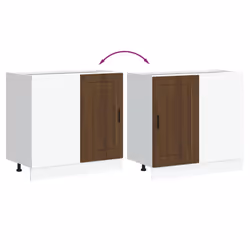 vidaXL Kitchen Base Cabinet Porto Brown Oak Engineered Wood sink base cabinet - Additional view 7