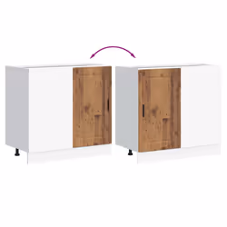 vidaXL Kitchen Base Cabinet Porto Old Wood Engineered Wood sink base cabinet - Additional view 7