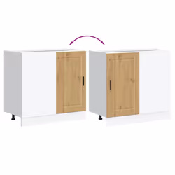vidaXL Kitchen Base Cabinet Porto Artisan Oak Engineered Wood - Additional view 7