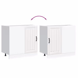 86 cm) vidaXL Oven Cabinets Kitchen Cabinet Oven Unit 2 pcs Kalmar Engineered Wood - sink base cabinet (1 door - Additional view 8