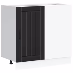 vidaXL Sink Base Cabinet Lucca Black Engineered Wood kitchen base cabinet