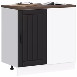 vidaXL Sink Base Cabinet Lucca Black Engineered Wood kitchen base cabinet