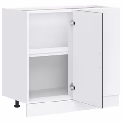vidaXL Sink Base Cabinet Lucca Black Engineered Wood kitchen base cabinet - Additional view 4