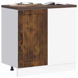 vidaXL Sink Base Cabinet Lucca Smoked Oak Engineered Wood kitchen base cabinet