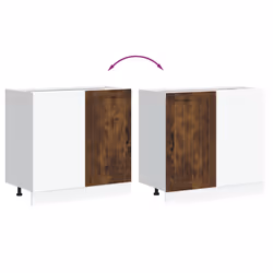 vidaXL Sink Base Cabinet Lucca Smoked Oak Engineered Wood kitchen base cabinet - Additional view 7