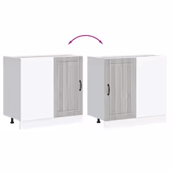 vidaXL Sink Base Cabinet Lucca Grey Sonoma Engineered Wood - Additional view 7