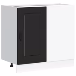 vidaXL Kitchen Base Cabinet Kalmar Black Engineered Wood sink base cabinet