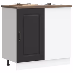 vidaXL Kitchen Base Cabinet Kalmar Black Engineered Wood sink base cabinet