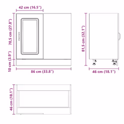 vidaXL Kitchen Base Cabinet Kalmar Concrete Grey Engineered Wood