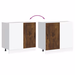 vidaXL Kitchen Base Cabinet Kalmar Smoked Oak Engineered Wood - Additional view 7