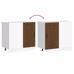vidaXL Kitchen Base Cabinet Kalmar Brown Oak Engineered Wood sink base cabinet - Additional view 7