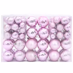 vidaXL Christmas Baubles Christmas Decoration Xmas Ball Tree Ornament 100 pcs - pink