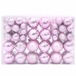 vidaXL Christmas Baubles Christmas Decoration Xmas Ball Tree Ornament 100 pcs - pink