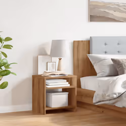 vidaXL Bedside Cabinet Bed Table Telephone Stand Nightstand Engineered Wood - oak, 1 pcs