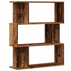 vidaXL Book Cabinet/Room Divider Engineered Wood Home Stand Multi Colours - old wood
