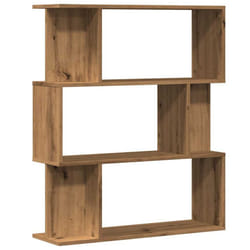vidaXL Book Cabinet/Room Divider Engineered Wood Home Stand Multi Colours - artisan oak